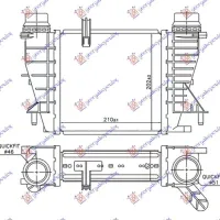 RADIATOR INTERCOOLER 1.5 dCi DIESEL (210x202x62)