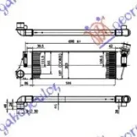 RADIATOR INTERCOOLER 1,5-1,9 DCi (584x187x50)