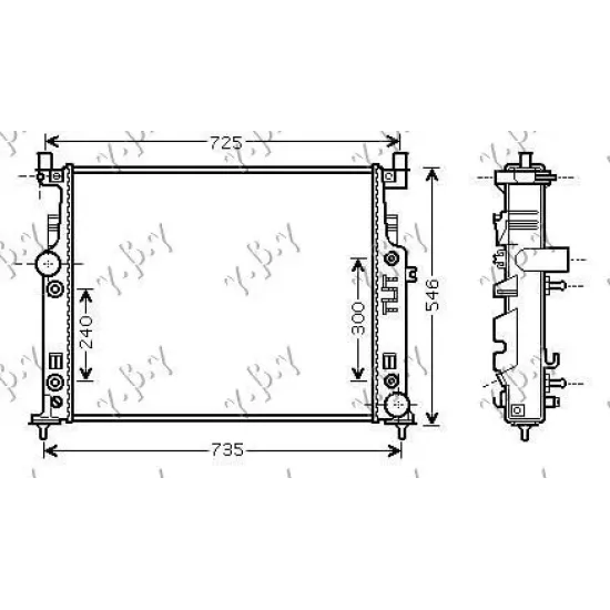 RADIATOR (ALL MOD)M/A +/-A/C (63.5Χ53)