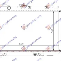 RADIATOR 2.0i 16V BENZINĂ +/- AC AUTOMAT (360x690) (TUBURI 35/35)