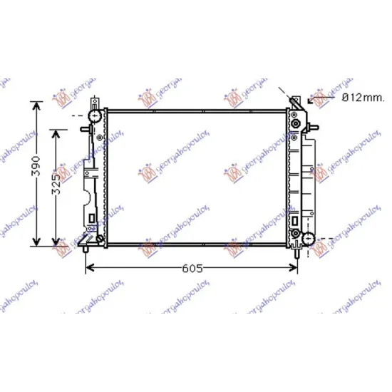 RADIATOR 2.0i16V-2.2TID (50x35x4,2) AUTO