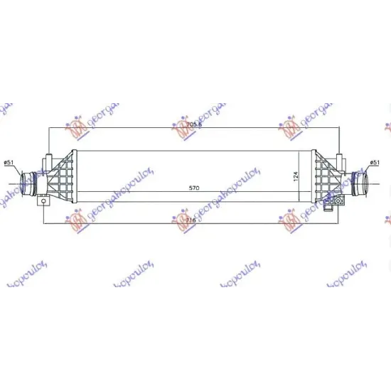 RADIATOR INTERCOOLER 1.4i 16V TURBO A14/B14NET