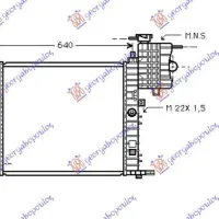 RADIATOR BENZ/DIESEL AUT -A/C (57x56) (MAHLE BEHR PREMIUM LINE)