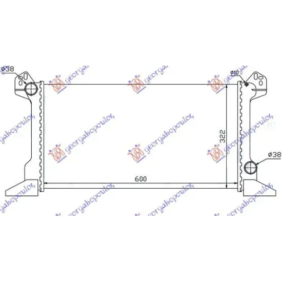RADIATOR 2.0BENZINĂ-2.5ccDIESEL(60x33,5 RADIATOR 2.0BENZINĂ-2.5ccDIESEL(60x33,5