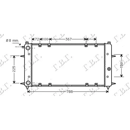 RADIATOR 1.8-2.0-1.9D-2.4D (72x32)