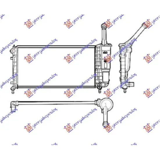 RADIATOR 1.2 8/16V +/-A/C(58x31,5) TIP DENSO (MAHLE BEHR)