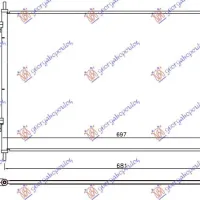 CONDENSOR BENZINĂ/DIESEL (665x395x12)