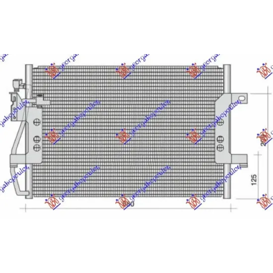 CONDENSOR 1.6-1.9 BENZINĂ - 1.7 CDI DIESEL (578x376x16)