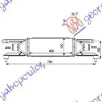 RADIATOR INTERCOOLER 1,3 JTD-JTDM(45x100x53)90H