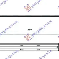 RADIATOR INTERCOOLER DIESEL 2.2Sd4 (140KW)-2.2Td4 (110KW) (659x147x64)