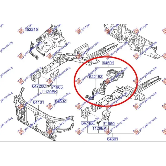 ARIPĂ METALICĂ INTERIOARĂ FAȚĂ (O)