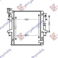 RADIATOR 2,5 T.D. MANUAL (CU CAP) (52,5x63,5) (KOYO)