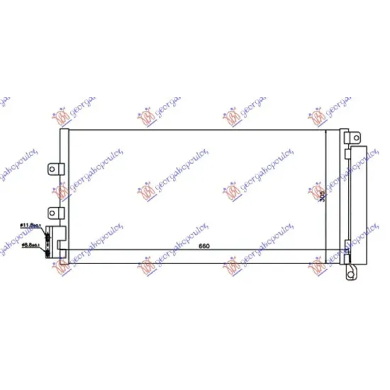 CONDENSOR 1,4i TURBO 1,3-1,6JTD (63x30)