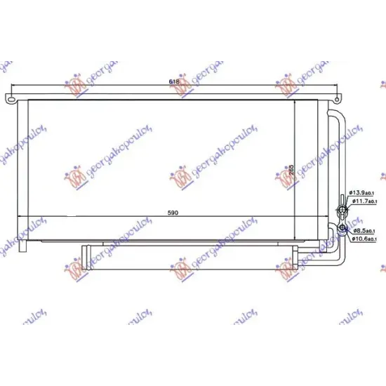 CONDENSOR 0,7i-6V BRABUS (59x26,5x1,6)