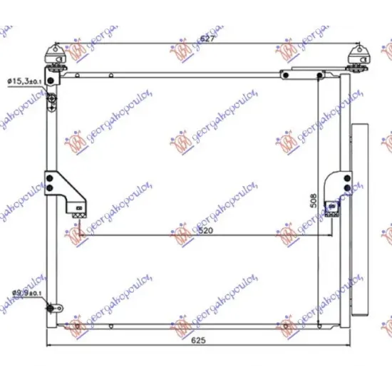 CONDENSOR 3.0 D4-D DIESEL (585x510x16)