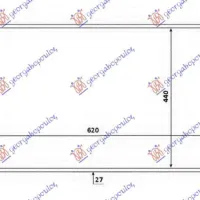 RADIATOR 1,6-2,0 JTDM DIESEL MANUAL (620x400x26)