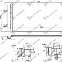 CONDENSOR TOATE MODELELE BENZINĂ/DIESEL TURBO (640x290x16)