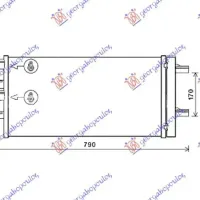 CONDENSOR BENZINĂ-DIESEL (610x290x12)