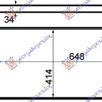 RADIATOR INTERCOOLER 1.9 CDTI (647x415x34)