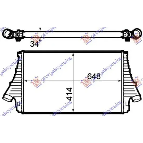 RADIATOR INTERCOOLER 1.9 CDTI (647x415x34)