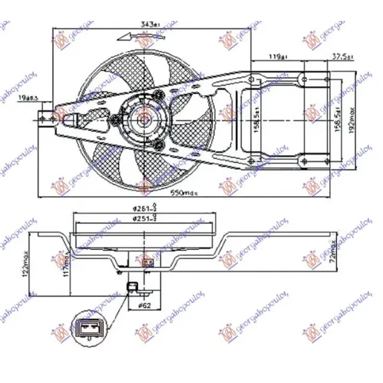 ANSAMBLU VENTILATOR RĂCIRE -A/C