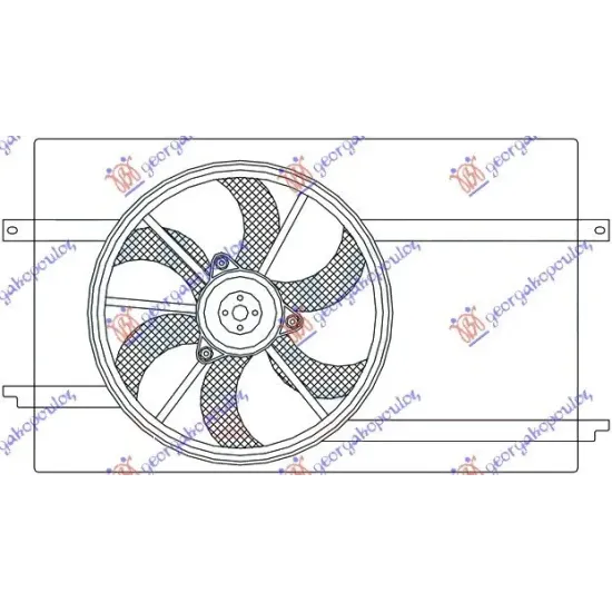 RADIATOR VEDILATOR COMPLET (BENZINĂ)