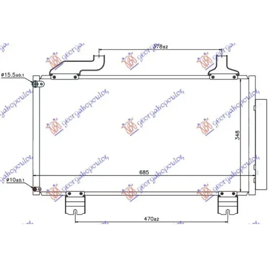 CONDENSOR 2.0-2.4 BENZINĂ (65,8x35x16)