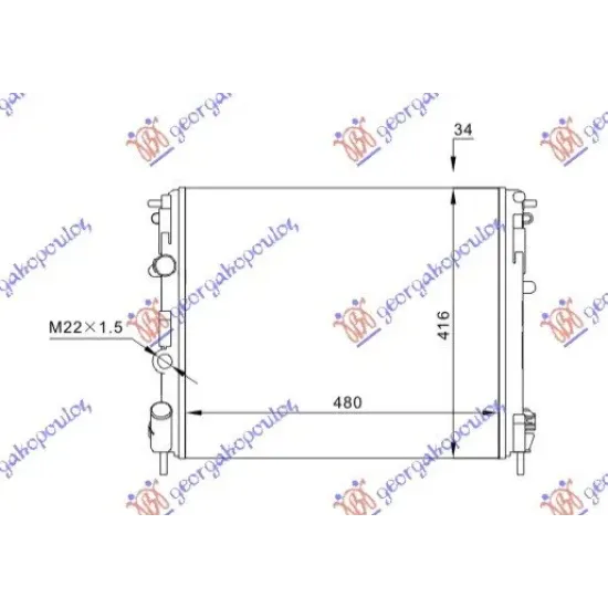 RADIATOR BENZINĂ -DSL(48x41) CU POMPĂ- FĂRĂ ȚEVĂ RADIATOR BENZINĂ -DSL(48x41) CU POMPĂ- FĂRĂ ȚEVĂ