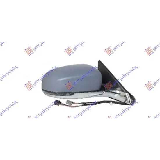 DOOR MIRROR ELECTRIC HEATED PRIMED (WITH SIDE LAMP : FRONT LAMP) (CHROME BASE) (ASPHERICAL GLASS)