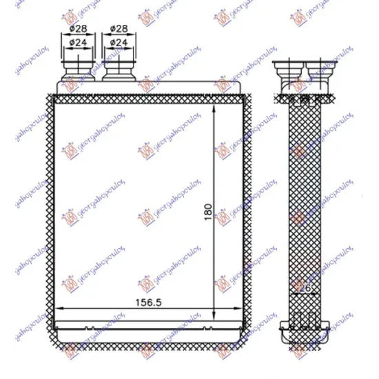 RADIATOR ÎNCĂLZIRE (BR) (180x157x26)