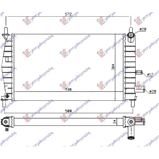 RADIATOR 1,1-1,3CC (50x31)