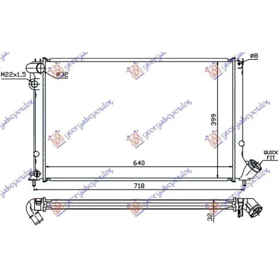 RADIATOR 2,01-16V+A/C(64x40) MANUAL.