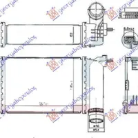 RADIATOR INTERCOOLER 1.5 DCI DIESEL (257x185x62)