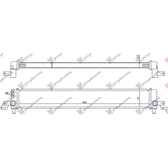 RADIATOR SUPLIMENTAR 1.8 HYBRID (600x75x22)