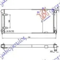 RADIATOR BENZINĂ -DSL +A/C (67.5x32x3.4)