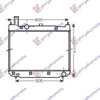 RADIATOR 2.5 D4d (52.5x62.5x23) 01-06 (KOYO)