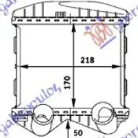 RADIATOR INTERCOOLER GAZ (170x218x50)