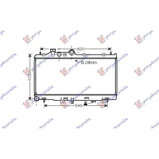 RADIATOR 2.0 T.D (34x68.5x25)