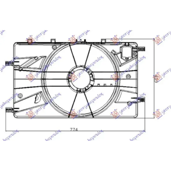 ANSAMBLU VENTILATOR RĂCIRE 1.4-1.6 TURBO BENZINĂ-1.6-1.7-2.0 CDTI