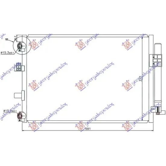 CONDENSOR 1.0-1.6 BENZINĂ -1.6 DSL (59x37,7)