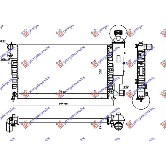 RADIATOR XN/XR (53x32) RALLY (MAHLE BEHR) RADIATOR XN/XR (53x32) RALLY (MAHLE BEHR)