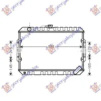 RADIATOR 2,5 T.DIESEL +/- A/C (40x60) (CUPRINS)