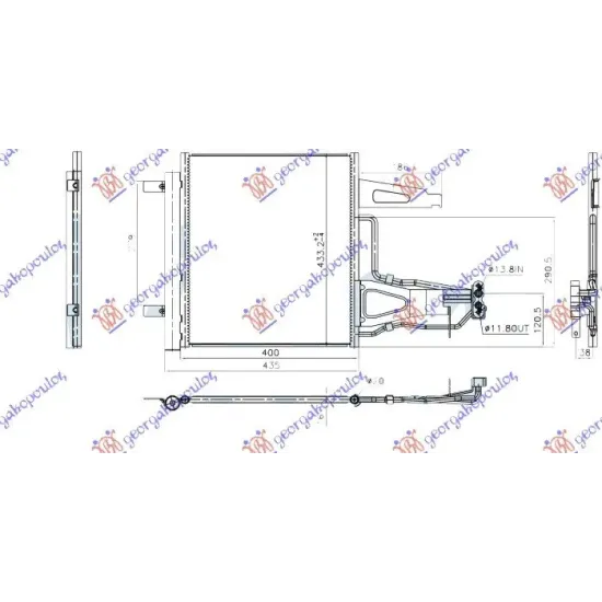 CONDENSOR 1.0 TSi BENZINĂ (400x430x16)