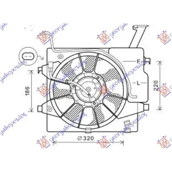 ANSAMBLU VENTILATOR RĂCIRE BENZINĂ