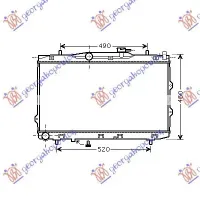 RADIATOR 1,6I-2,0 I 16V +/-A/C (375x670x16) -06 (KOYO)