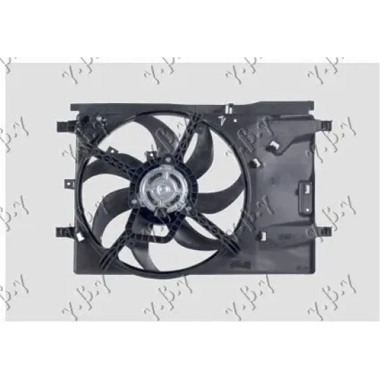 ANSAMBLU VENTILATOR RĂCIRE 1.0-1.2-1.4 16V BENZINĂ