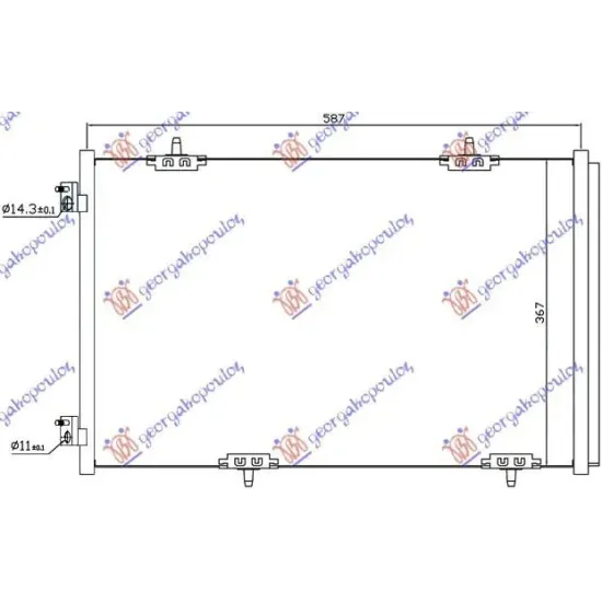 CONDENSOR 1.2-1.6VTi-1,6HDi (56,9x36,