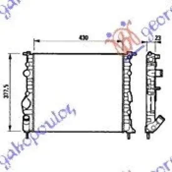 RADIATOR BENZINĂ (43x38) (ventilatorul răcire pornit) RADIATOR BENZINĂ (43x38) (ventilatorul răcire pornit)
