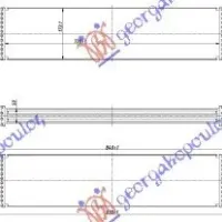 RADIATOR INTERCOOLER 2,3 CDTi (730x173x50)