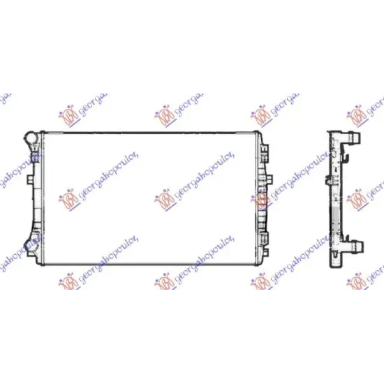 RADIATOR 1.0 TSi-1.2-1.4 TFSi BENZINĂ - 1.6-2.0 TDi DIESEL (650x400) (KOYO)